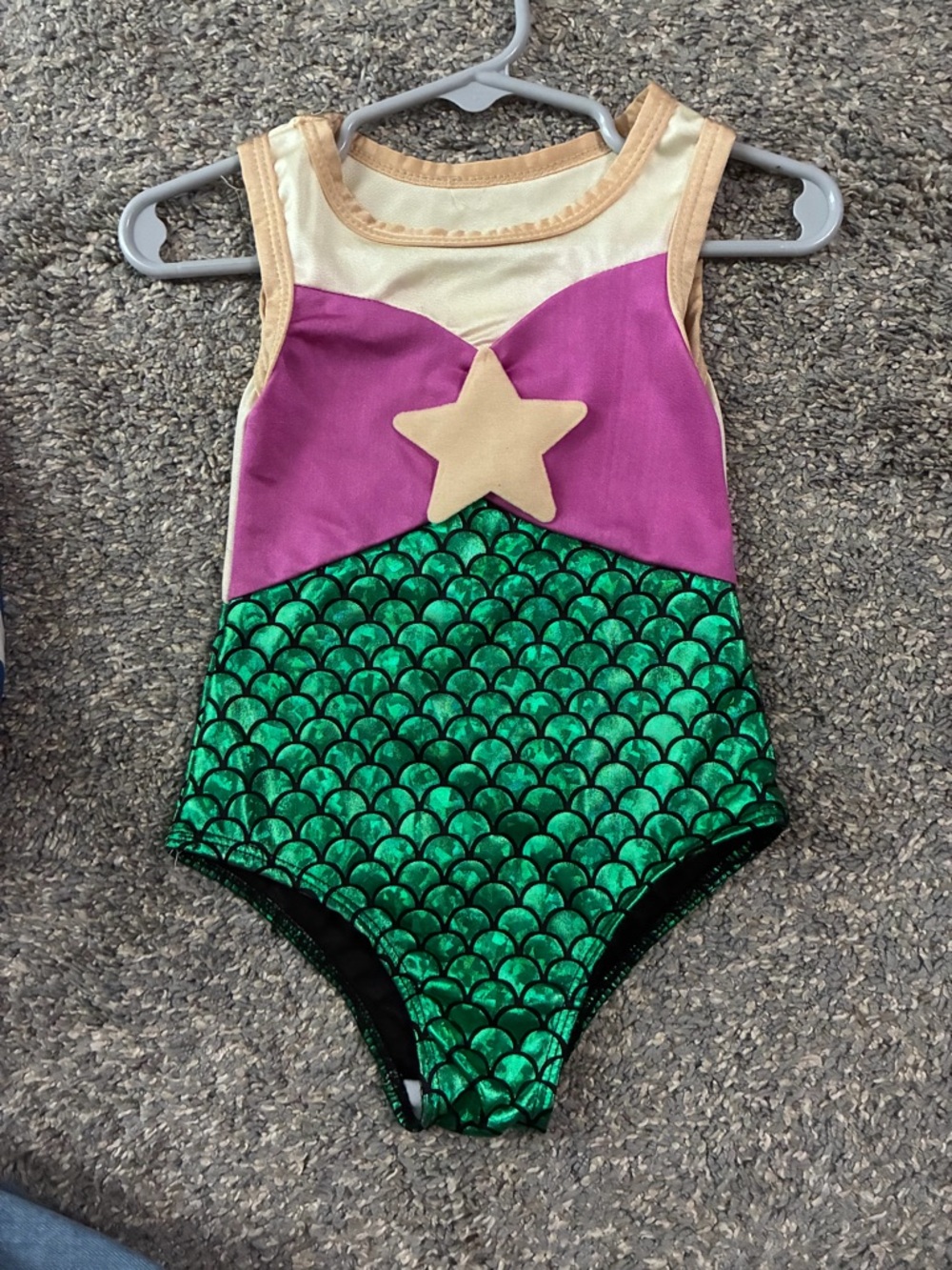 Mermaid Star Girls Bathing Suit- Green & Purple